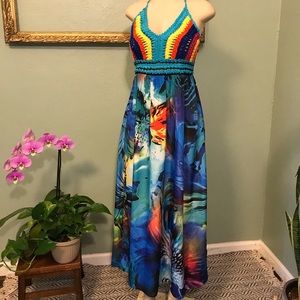 !Charity Sale! Halter Dress with Crochet ⬇️20%